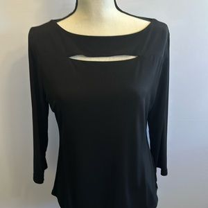 Pee-a-boo long sleeve blouse